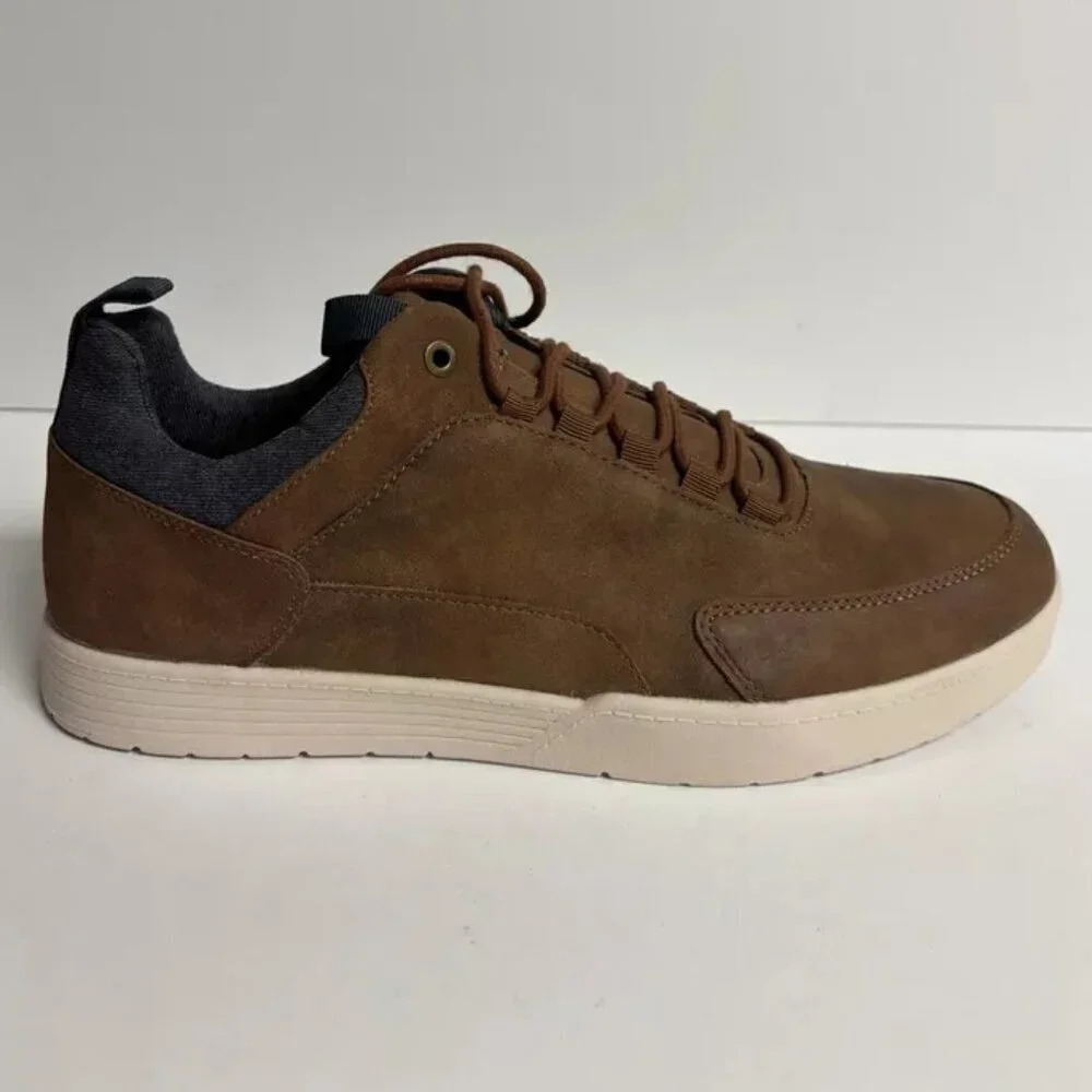 Crown Vintage Men’s Maina, Brown Lace-Up Sneakers, Size 11.5 M